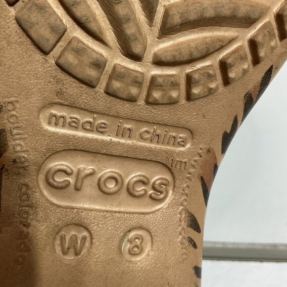 Crocs Kadee Women's Size 8 Leopard Print Slingback Slip-On Ballet Flats - Picture 5 of 7